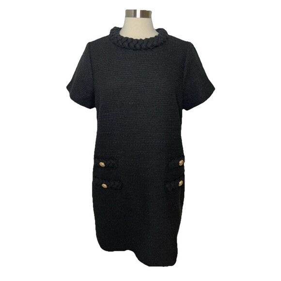 Tuckernuck Black Jackie Tweed Career Business Wear Work Shift Dress Size XL - Picture 1 of 14